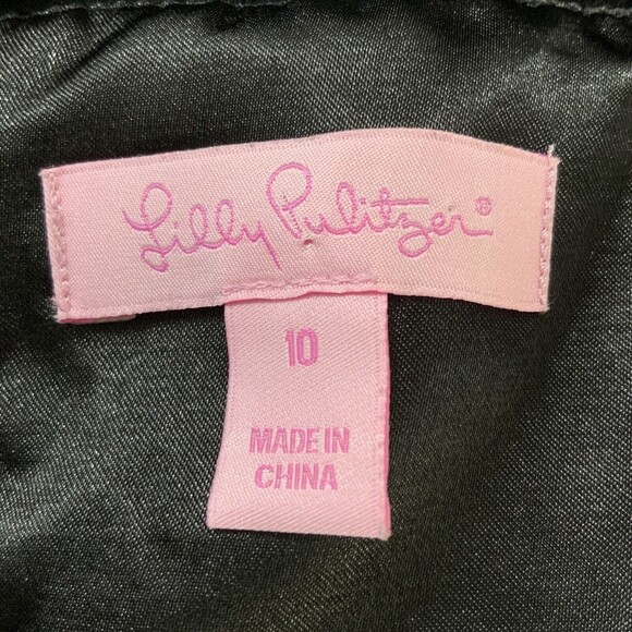 Lilly Pulitzer Vicki Eyelet Strapless Dress Black 10 - Picture 4 of 12